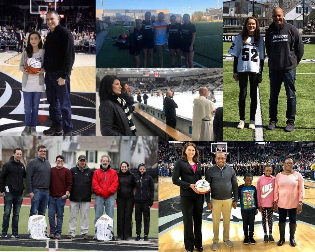 Honorary Coaches throughout the years pose with their families and members of the OAS staff.