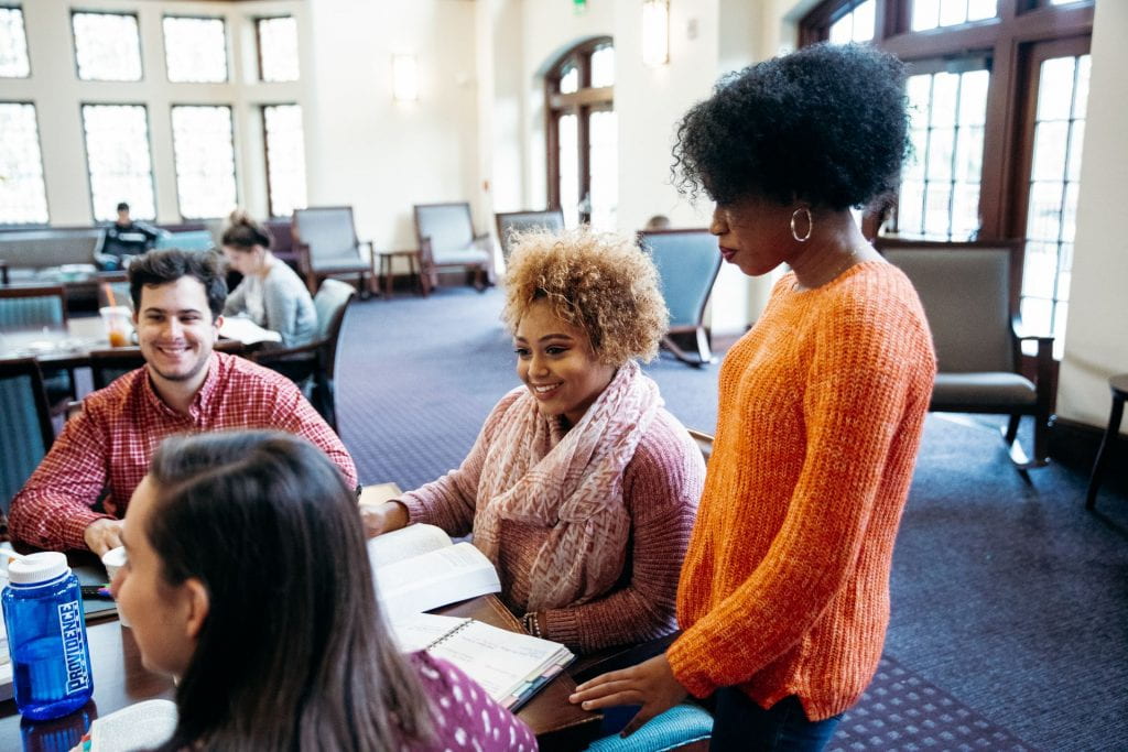 students studying